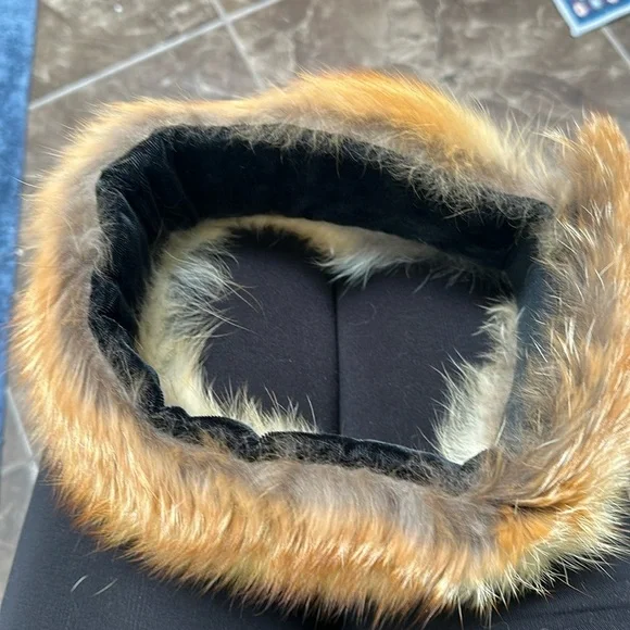 Vintage real red fox fur head band. Velcro closure. - Picture 3 of 4